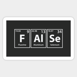 False (F-Al-Se) Periodic Elements Spelling Sticker